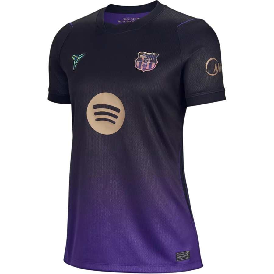Nike Nike X FC Barcelona Soccer Jerseys Women's Field Purple/Field Purple/Black/Metal Gold Crew Neck