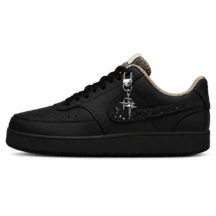 Nike Nike Court Vision Skateboard Shoes Men's Low Top Black