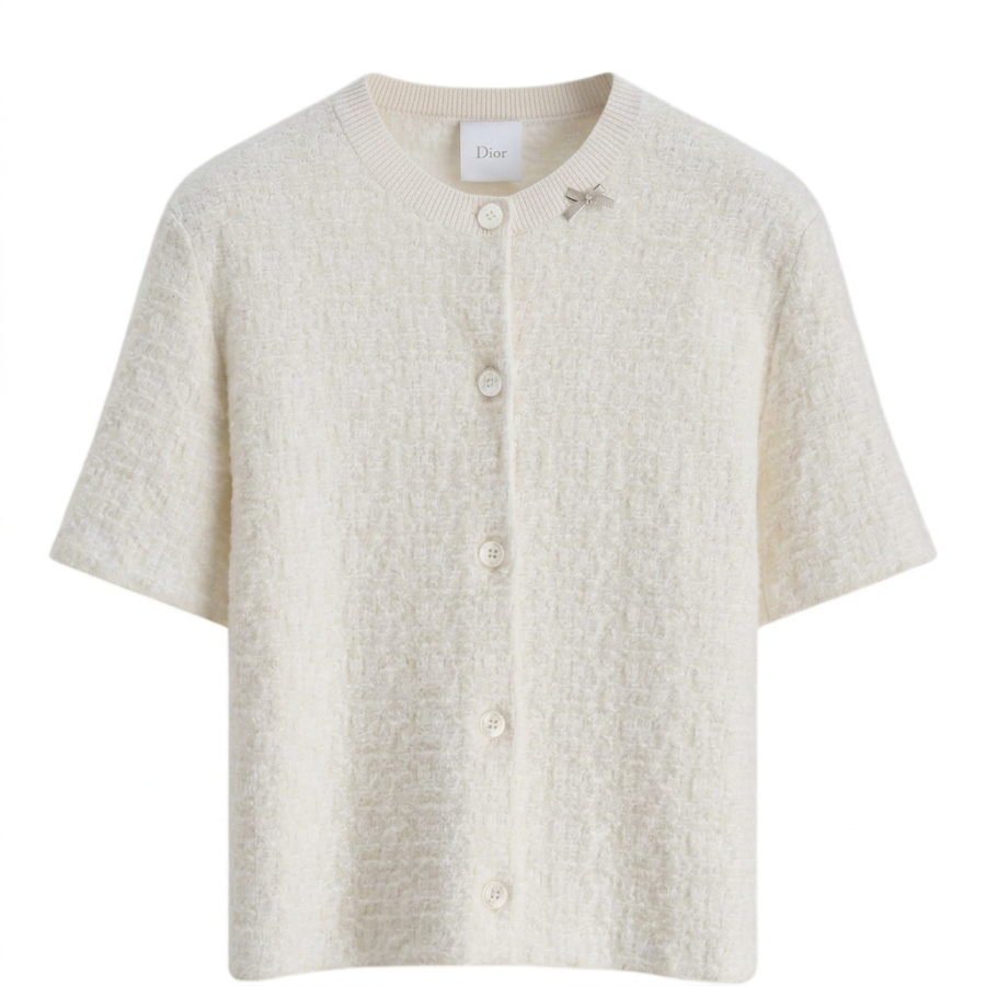 DIOR DIOR Sweaters Women's Beige Crew Neck Moderate