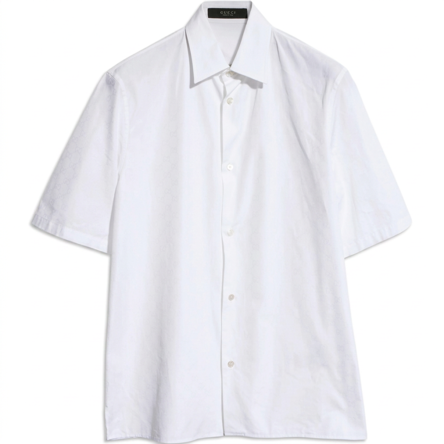 GUCCI GUCCI Shirts Men's White Lapel Moderate