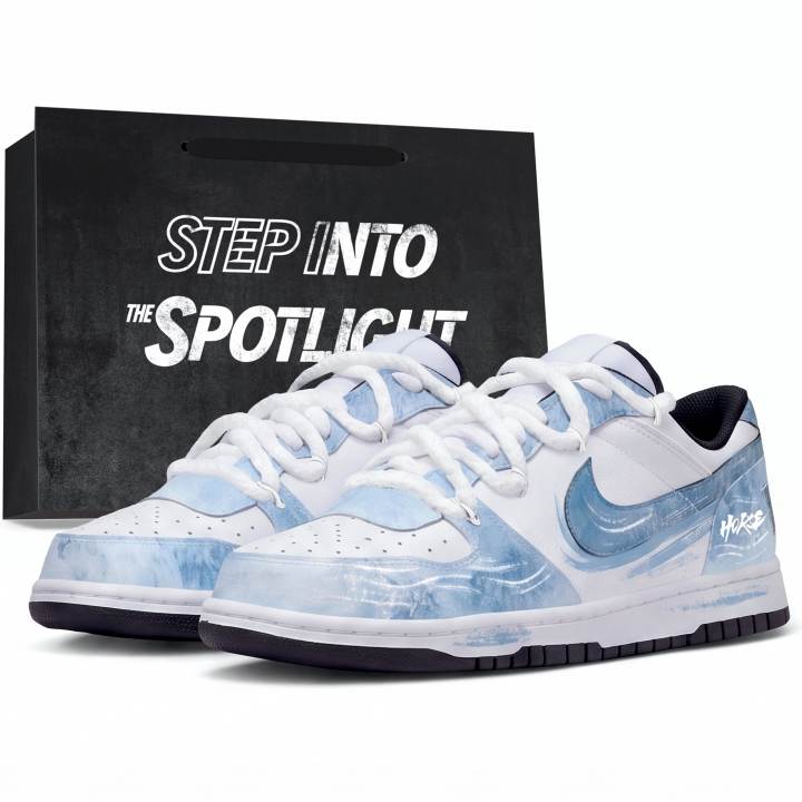 Nike Nike Big Skateboard Shoes Unisex Low Top White/Blue