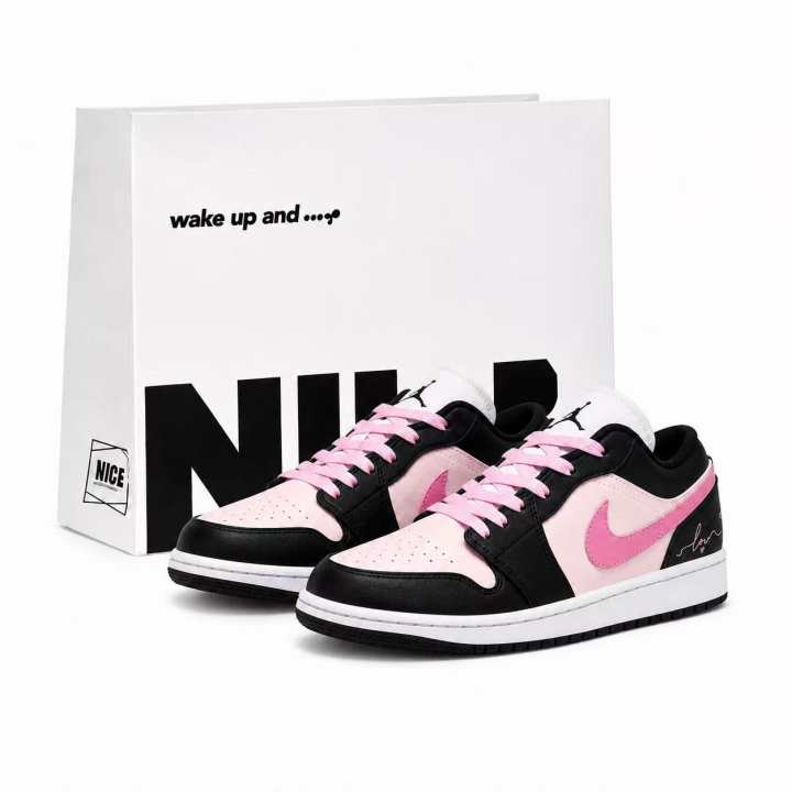 Nike Nike Air Jordan 1 LOW SE Vintage Basketball Shoes Unisex Low Top Black/Pink