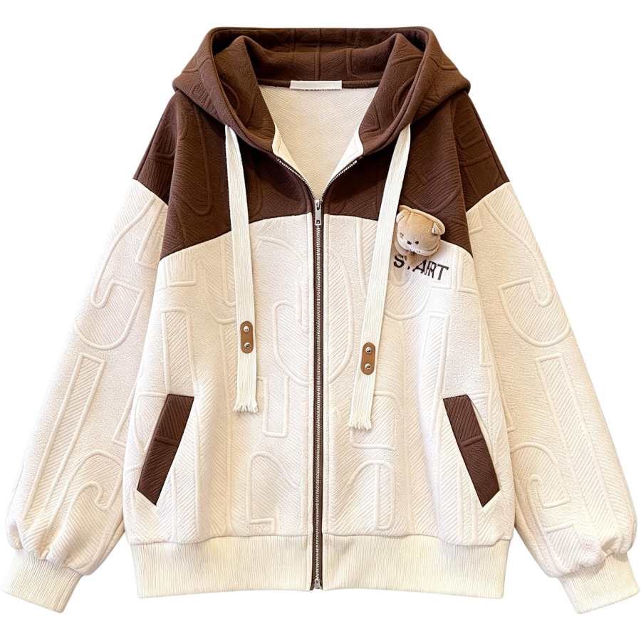 Sugarfunk Baseball Jerseys Women's Hooded Non Detachable Thin Straight Fit