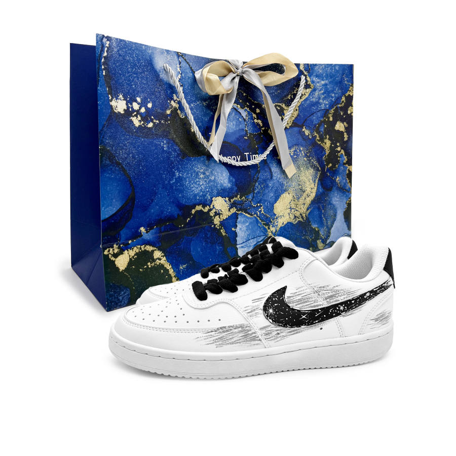 Nike Nike Court Vision 1 Skateboard Shoes Unisex Low Top Black/White