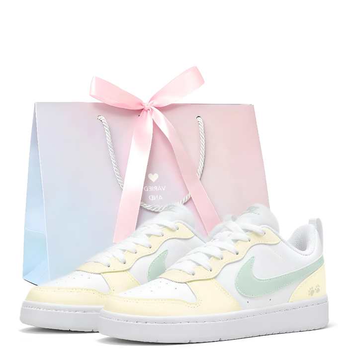 Nike Nike Court Borough Skateboard Shoes Unisex Low Top Custard