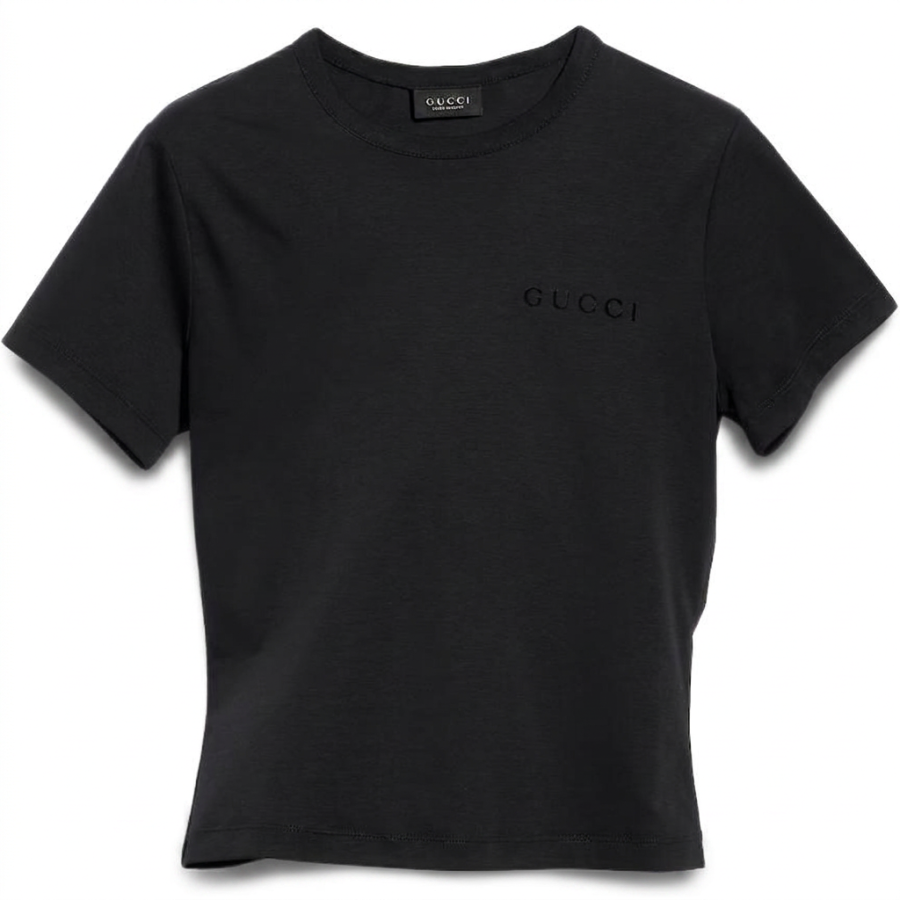 GUCCI T Shirts Women's Black Crew Neck Moderate