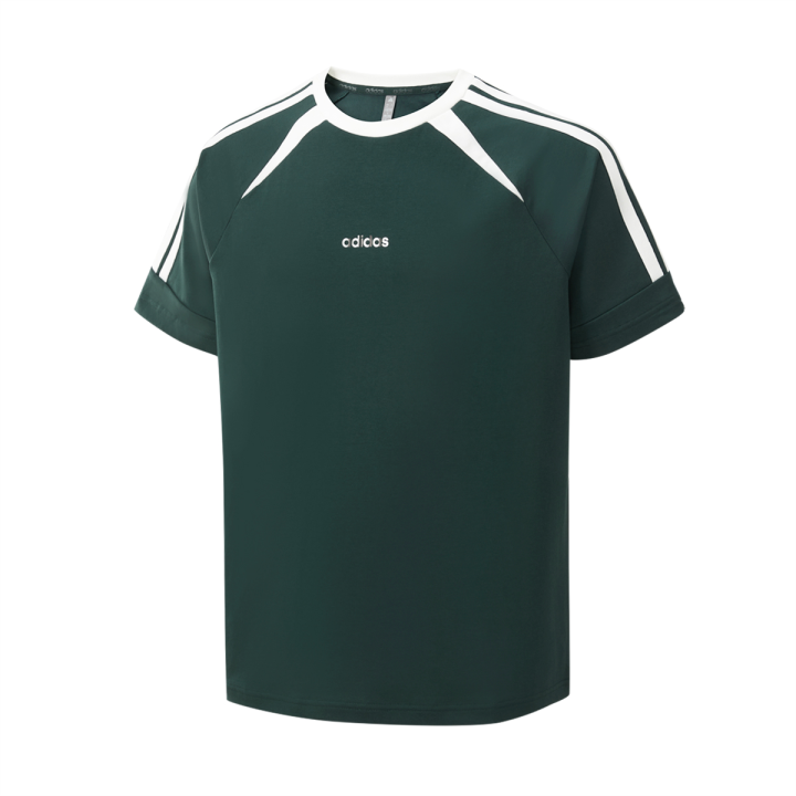 Adidas Adidas T Shirts Men's Olive Green/Ecru Crew Neck