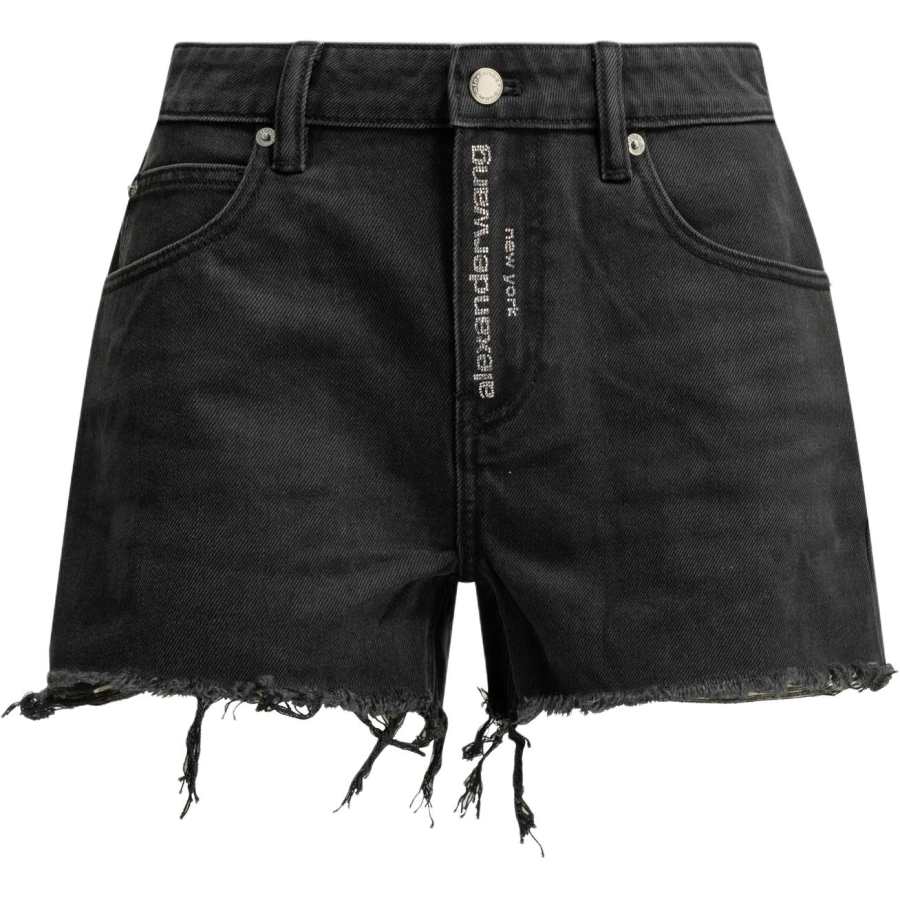Alexander Wang Denim Shorts Women's Black Moderate Other