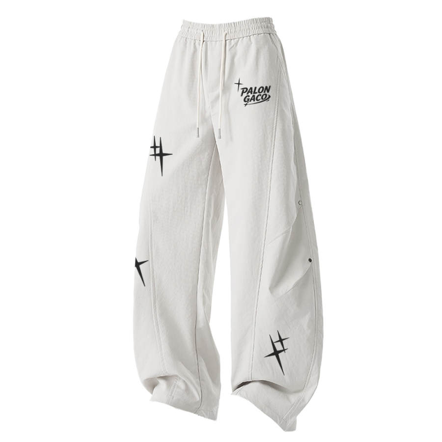 PAL ONGACO Casual Pants Unisex Moderate Wide Leg Pants