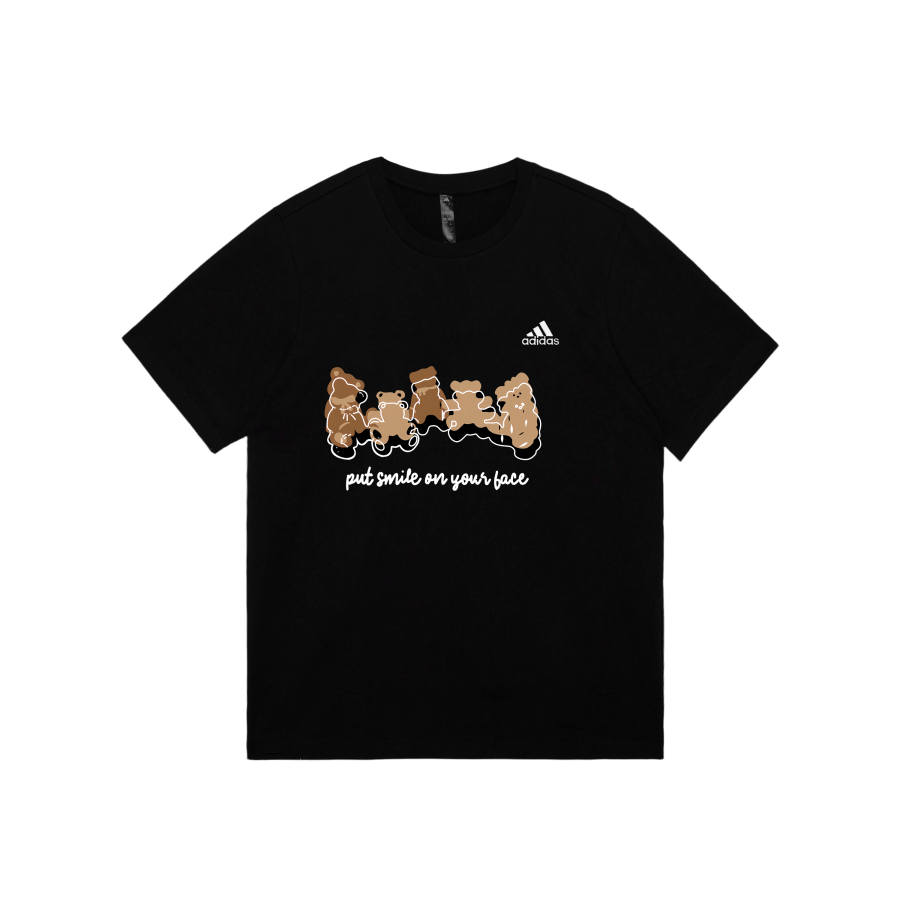 Adidas Adidas MUST HAVES T Shirts Unisex Black Crew Neck Moderate Straight Fit