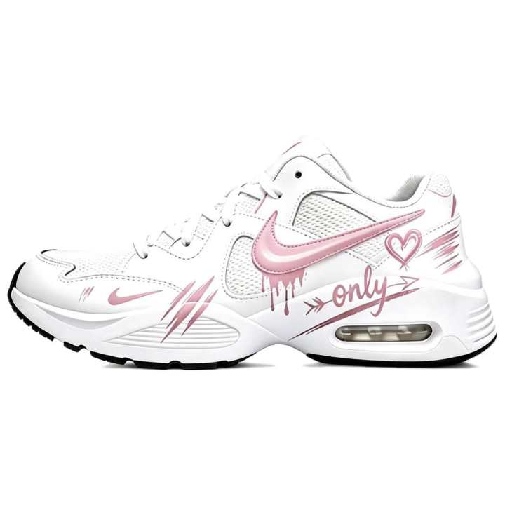 Nike Nike Air Max Fusion Running Shoes Unisex Low Top White Pink Color Block Graffiti