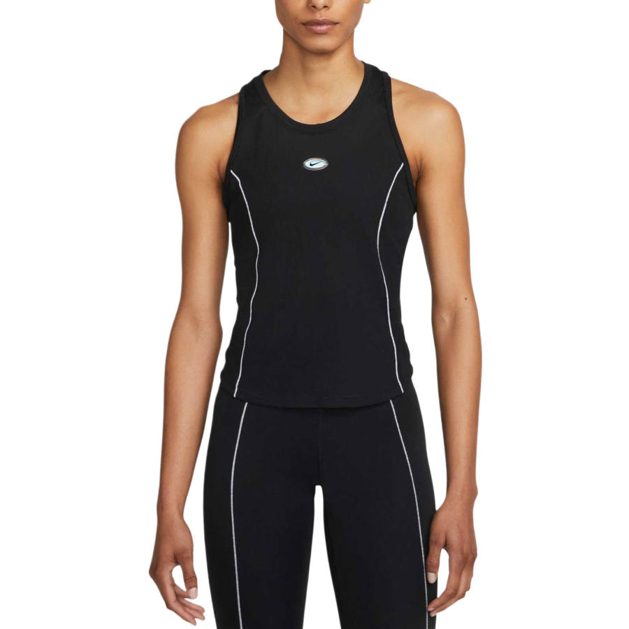 Nike Nike Sleeveless Sports Shirts Women's Black/Black/White/Black Crew Neck Straight Fit