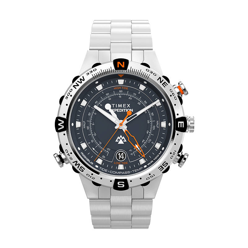 TIMEX Expedition Wrist Watches Quartz Movement Stainless Steel Watchband 45mm Blue Dial Men's Watches