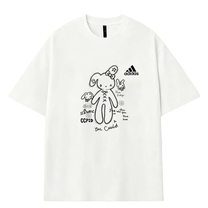 Adidas Adidas MUST HAVES T Shirts Men's White Crew Neck Moderate