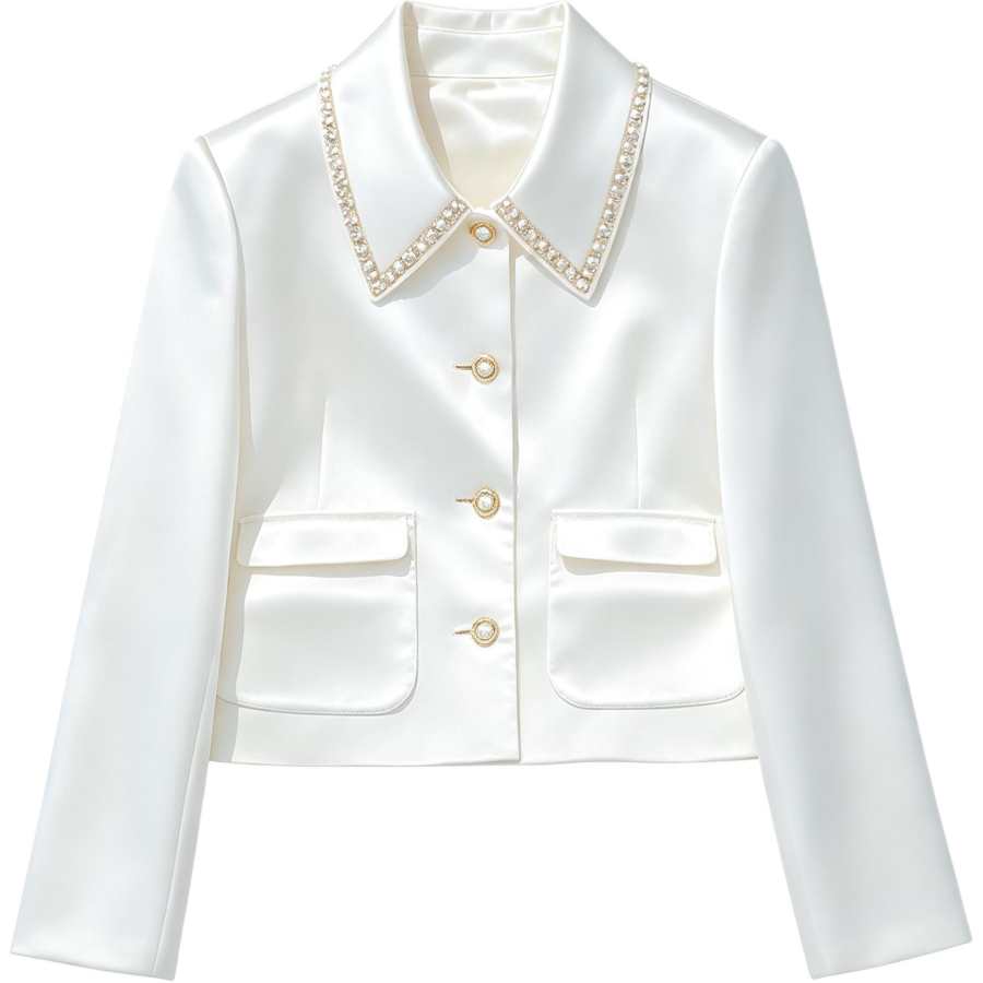 Sugarfunk Sugarfunk Business Suits Women's White Lapel Moderate Other