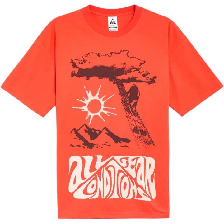 Nike Nike ACG T Shirts Men's Red Crew Neck