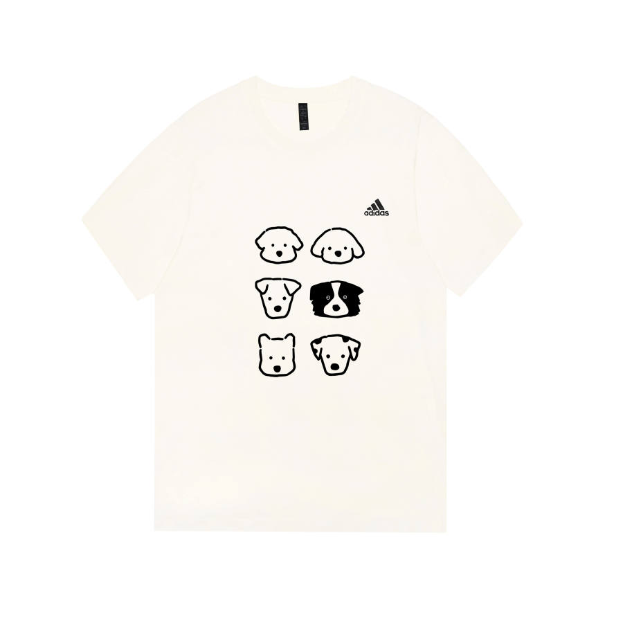 Adidas Adidas MUST HAVES T Shirts Unisex Ecru Crew Neck Moderate Straight Fit