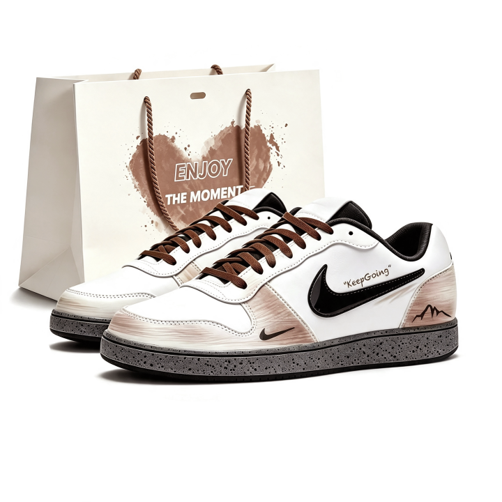 Nike Nike EBERNON Skateboard Shoes Men's Low Top Brown