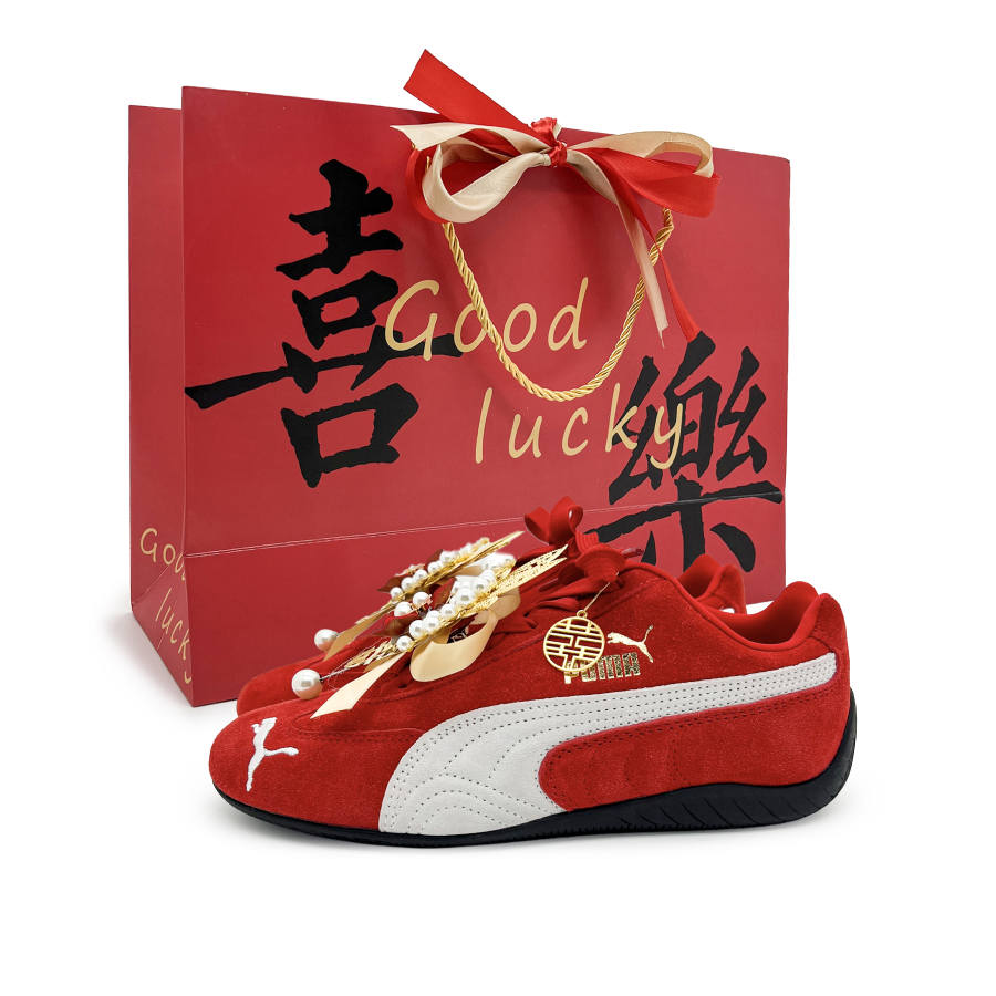PUMA Speedcat Collection Skateboard Shoes Women's Low Top Red