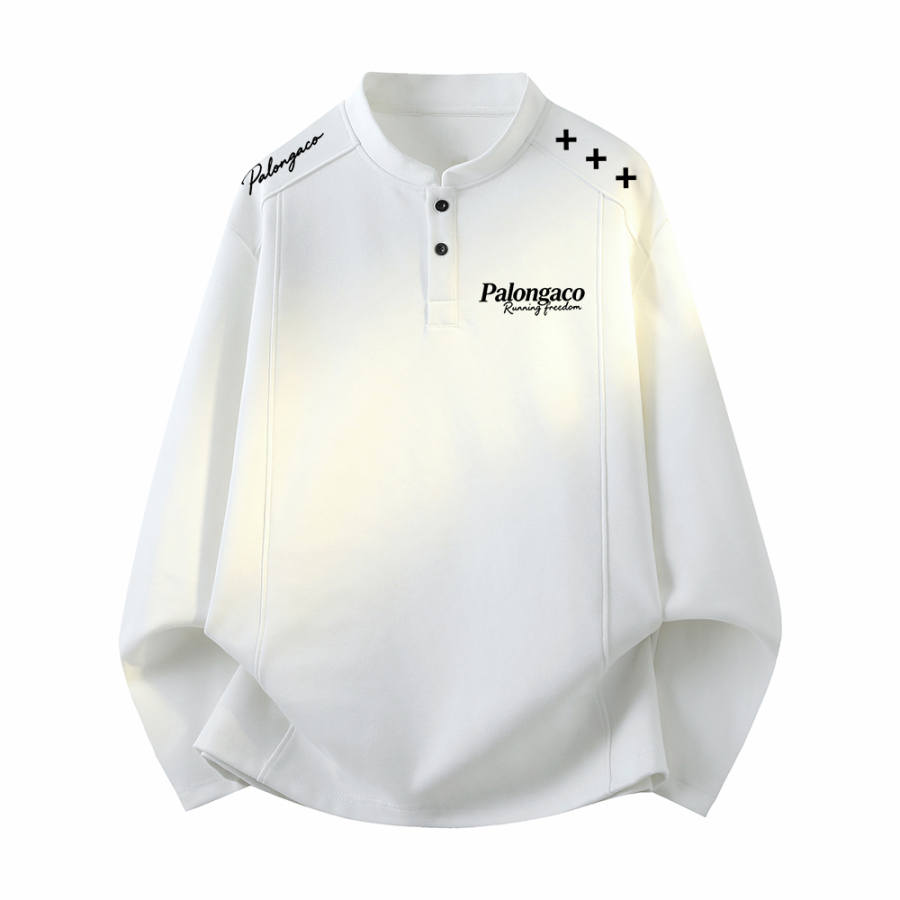 PAL ONGACO T Shirts Unisex Henry Collar Moderate Straight Fit