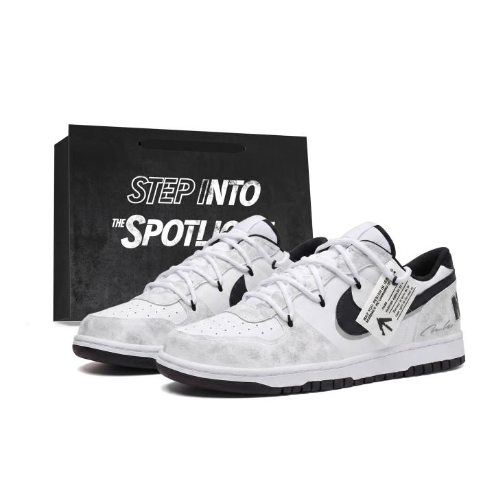 Nike Nike Big Skateboard Shoes Men's Low Top Gray/White/Black