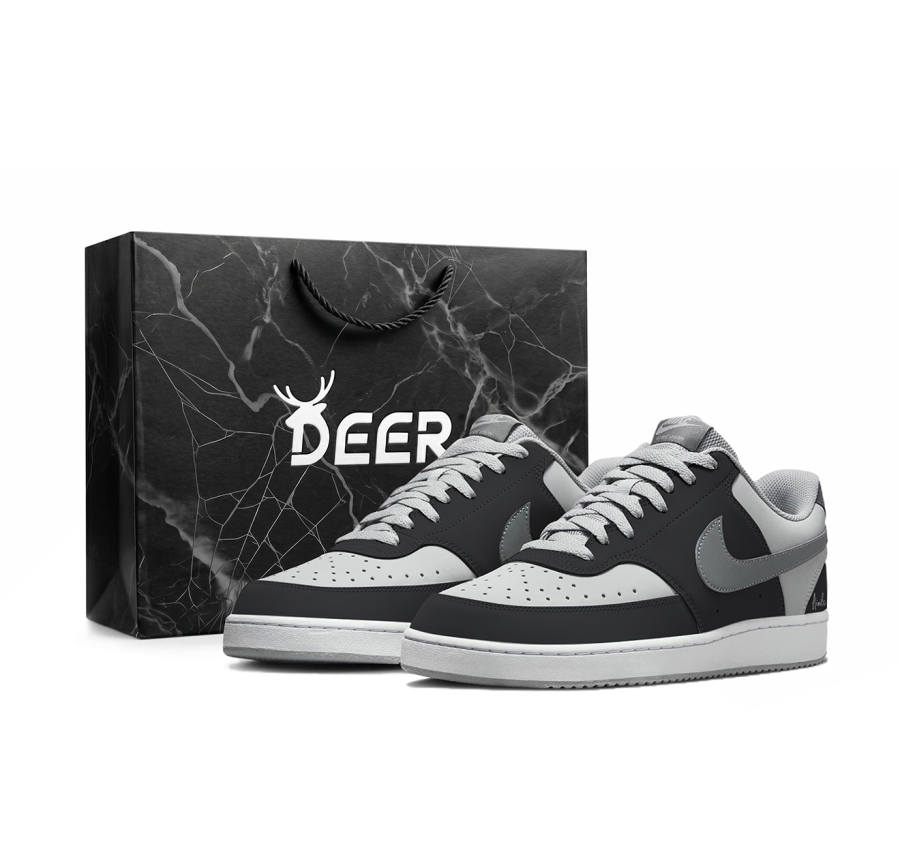 Nike Nike Court Vision Skateboard Shoes Unisex Low Top Black/White/Gray