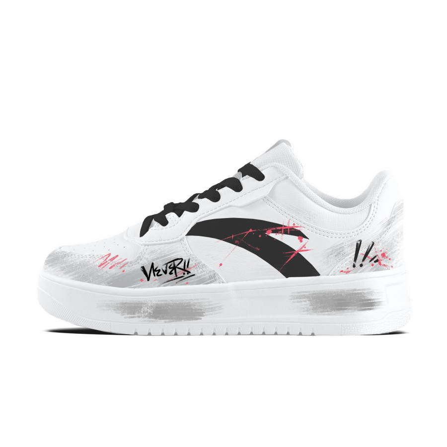 ANTA Easy Skateboard Shoes Unisex Low Top White
