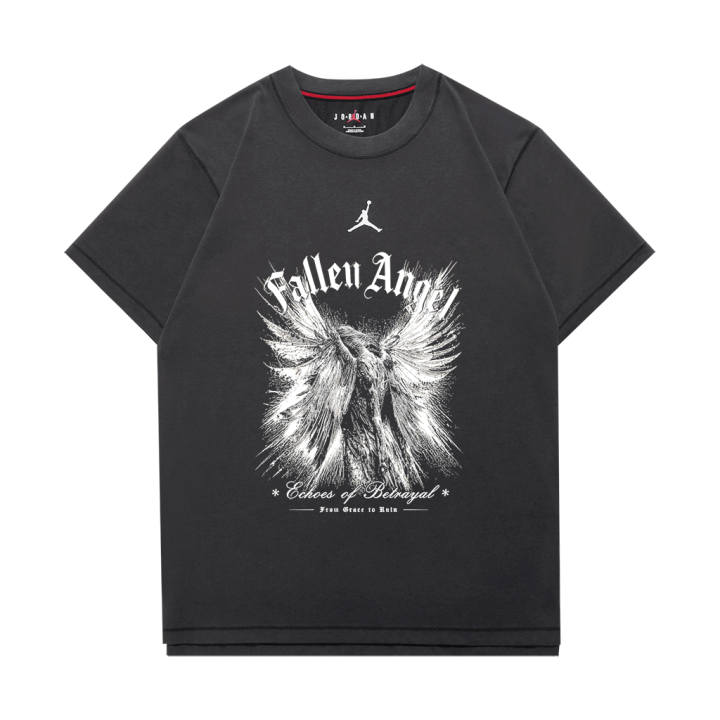 Jordan Jordan Dri FIT T Shirts Unisex Dark Gray Crew Neck Moderate
