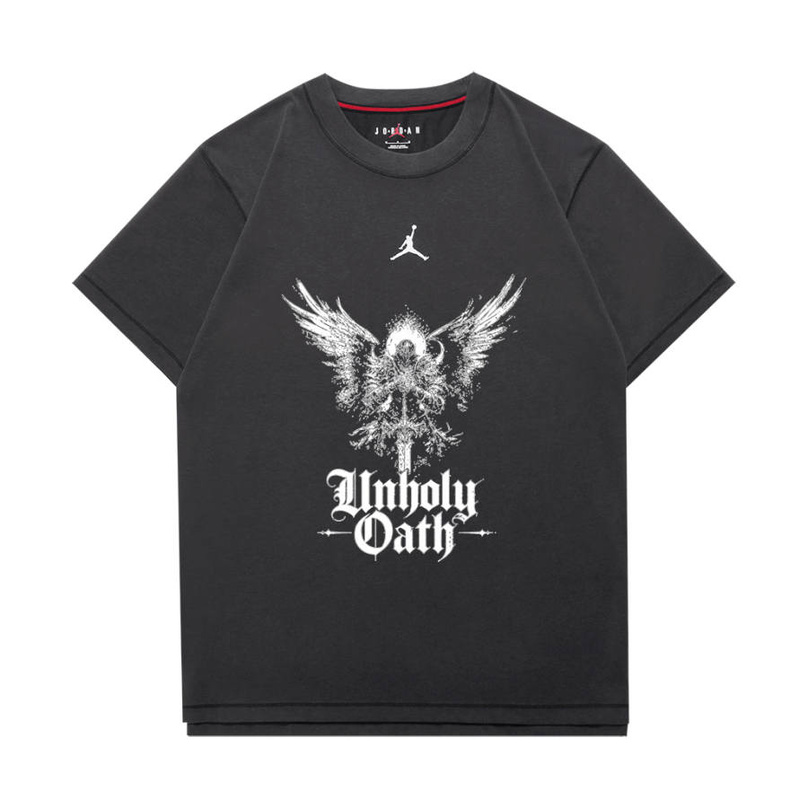 Jordan Jordan Dri FIT T Shirts Unisex Dark Gray Crew Neck Moderate