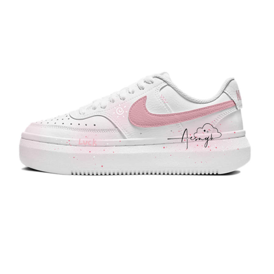 Nike Nike Court Vision 1 Skateboard Shoes Women's Low Top Pink