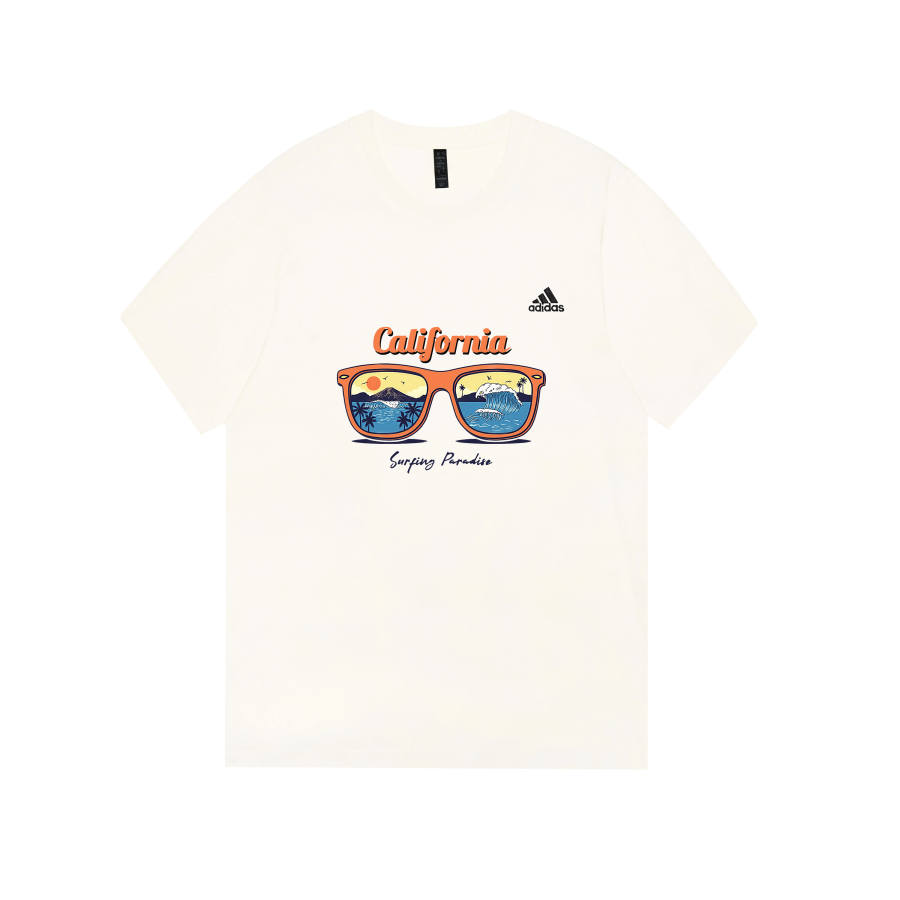 Adidas Adidas MUST HAVES T Shirts Unisex Ecru Crew Neck Moderate