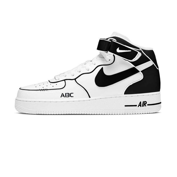 Nike Nike Air Force 1 Skateboard Shoes Men's Mid Top Black