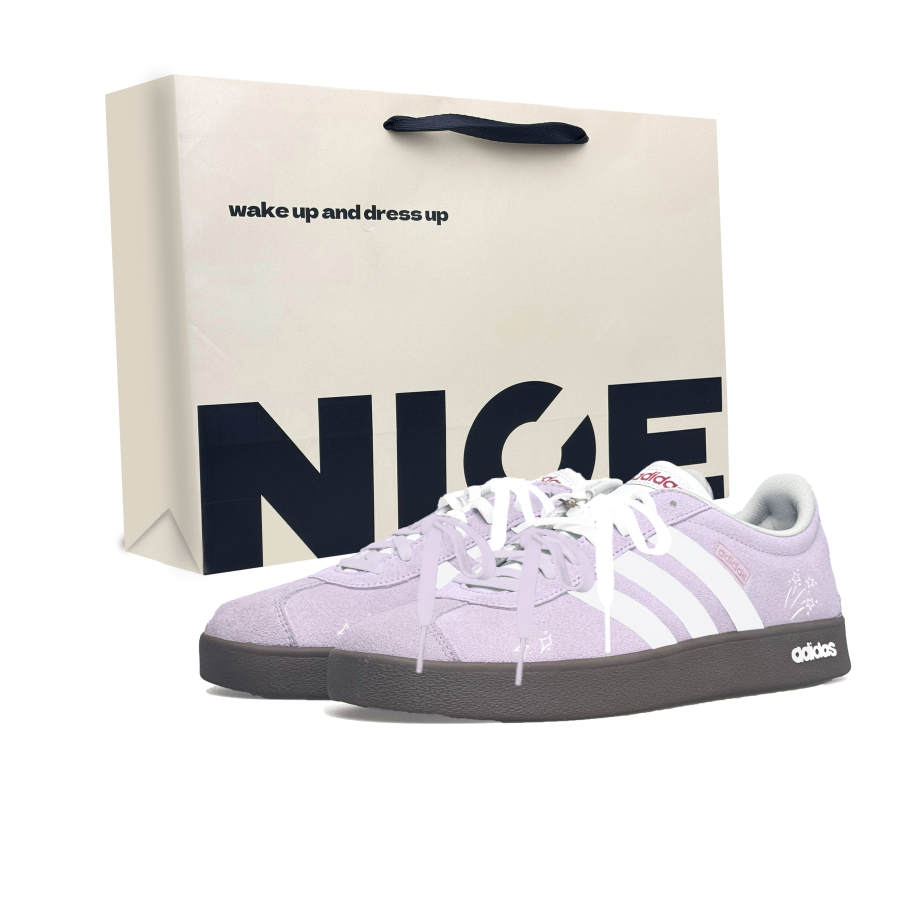 Adidas Adidas Vl Court Classic Skateboard Shoes Unisex Low Top Purple