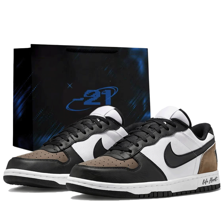Nike Nike Dunk Skateboard Shoes Men's Low Top Brown White