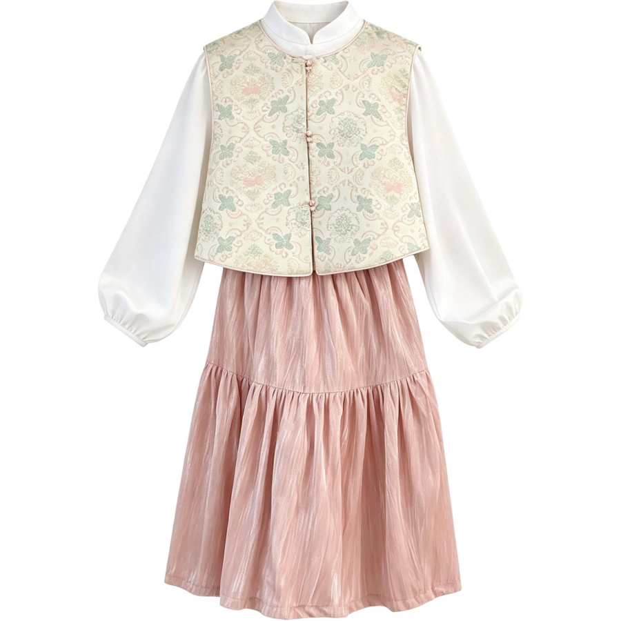 Disney Kids Tang Suits Stand Collar Moderate Non Stretch