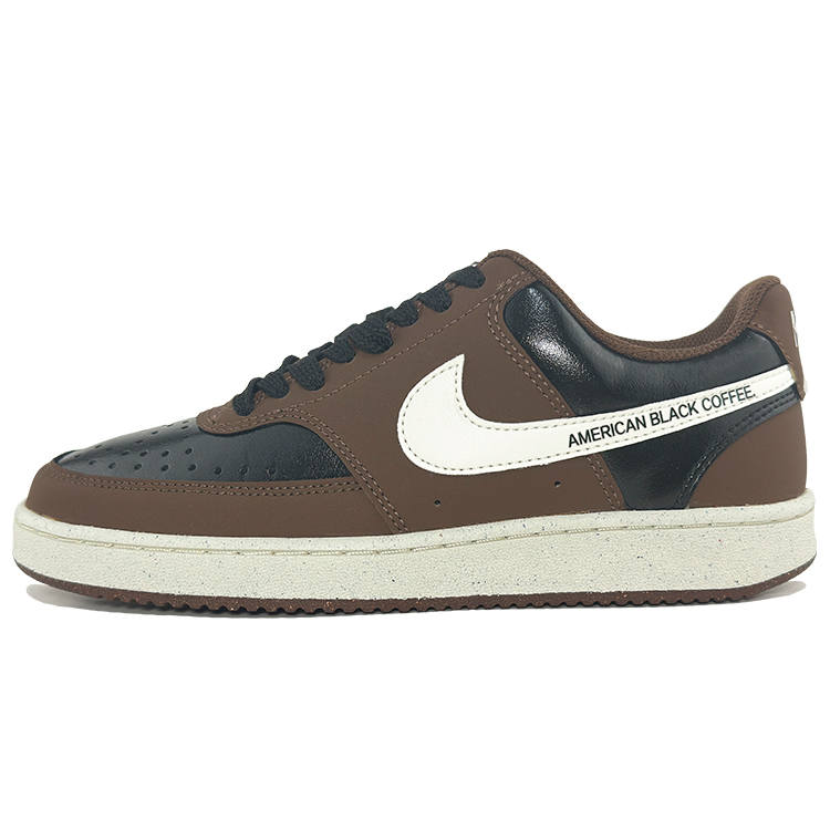 Nike Nike Court Vision Skateboard Shoes Unisex Low Top Brown Black & White