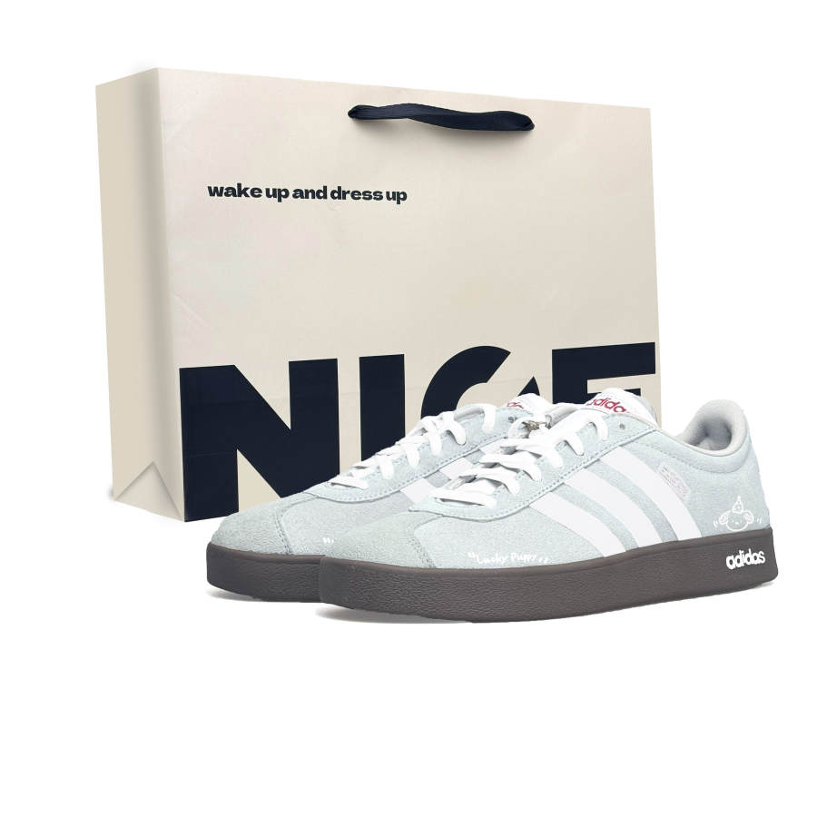 Adidas Adidas Vl Court Classic Skateboard Shoes Unisex Low Top Blue