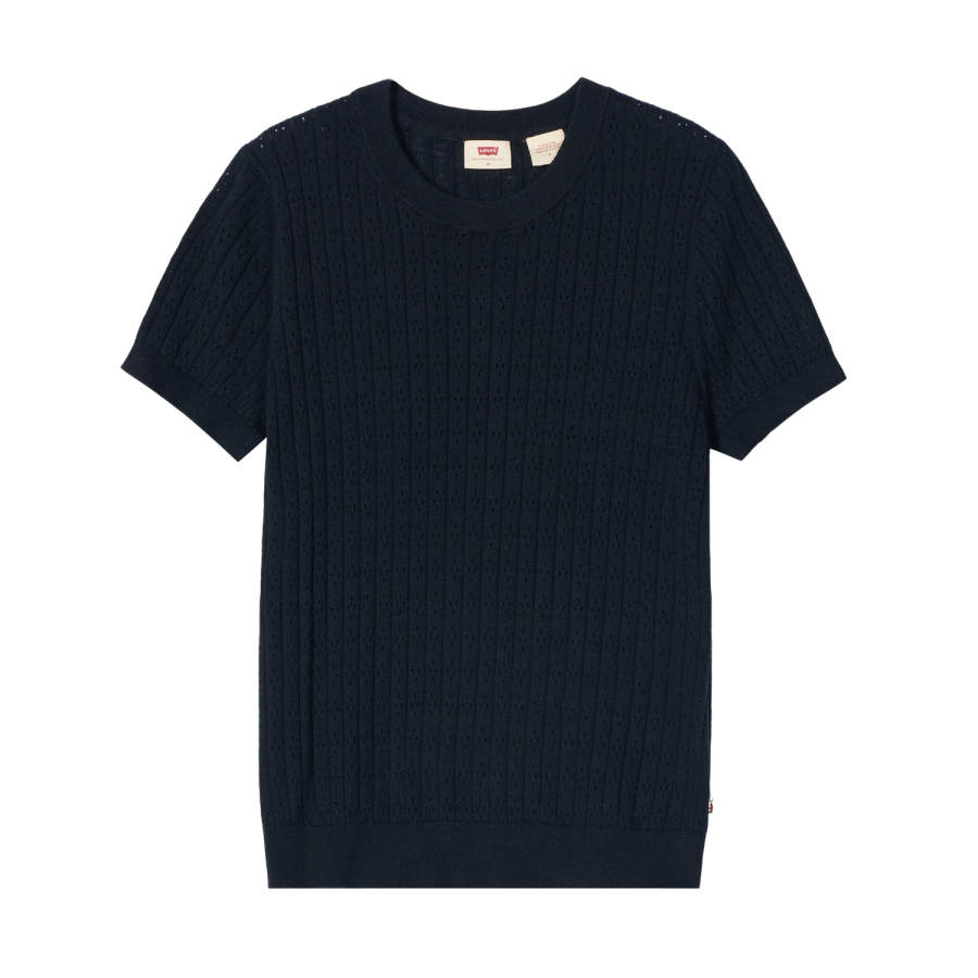 Levis T Shirts Women's Black Crew Neck Moderate