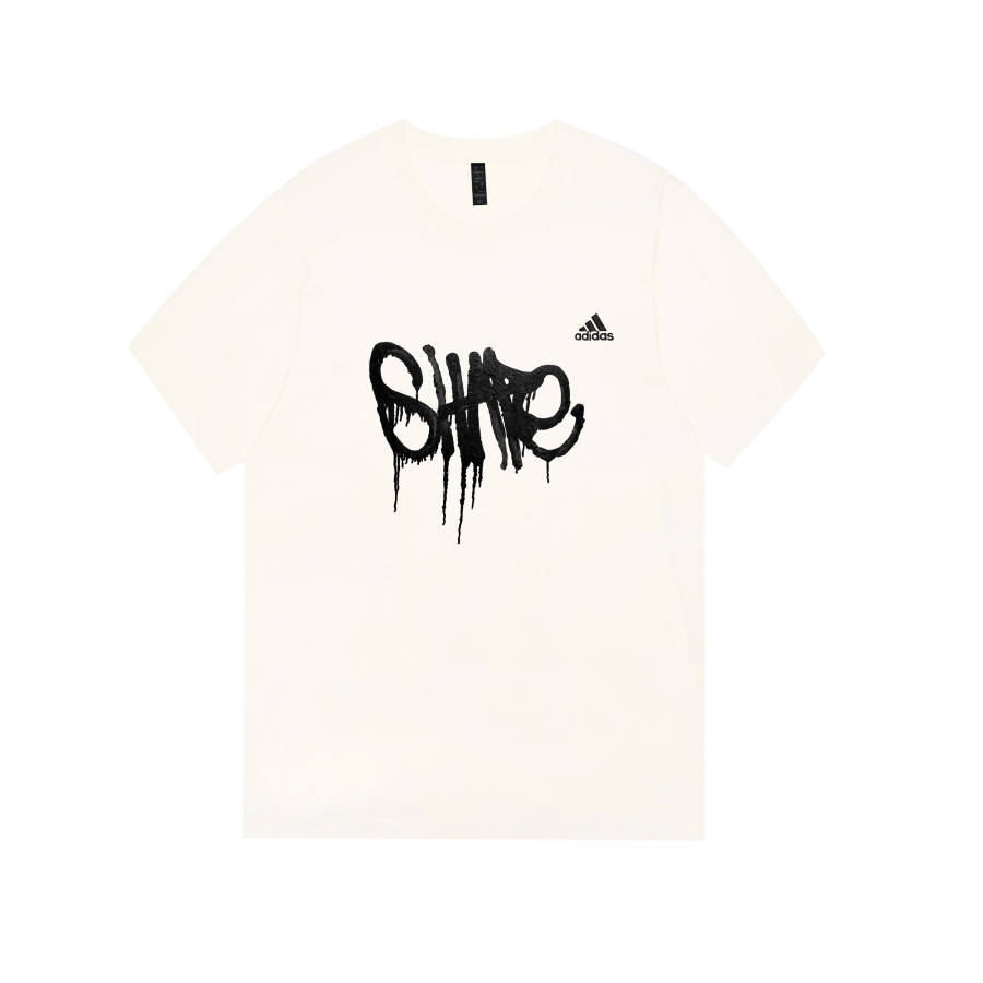 Adidas Adidas MUST HAVES T Shirts Unisex Ecru Crew Neck Moderate