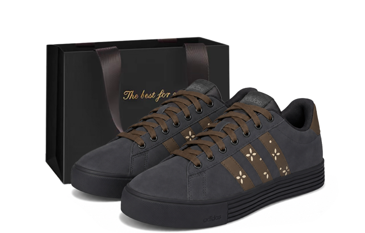 Adidas Adidas Daily 4.0 Skateboard Shoes Unisex Low Top Black Brown