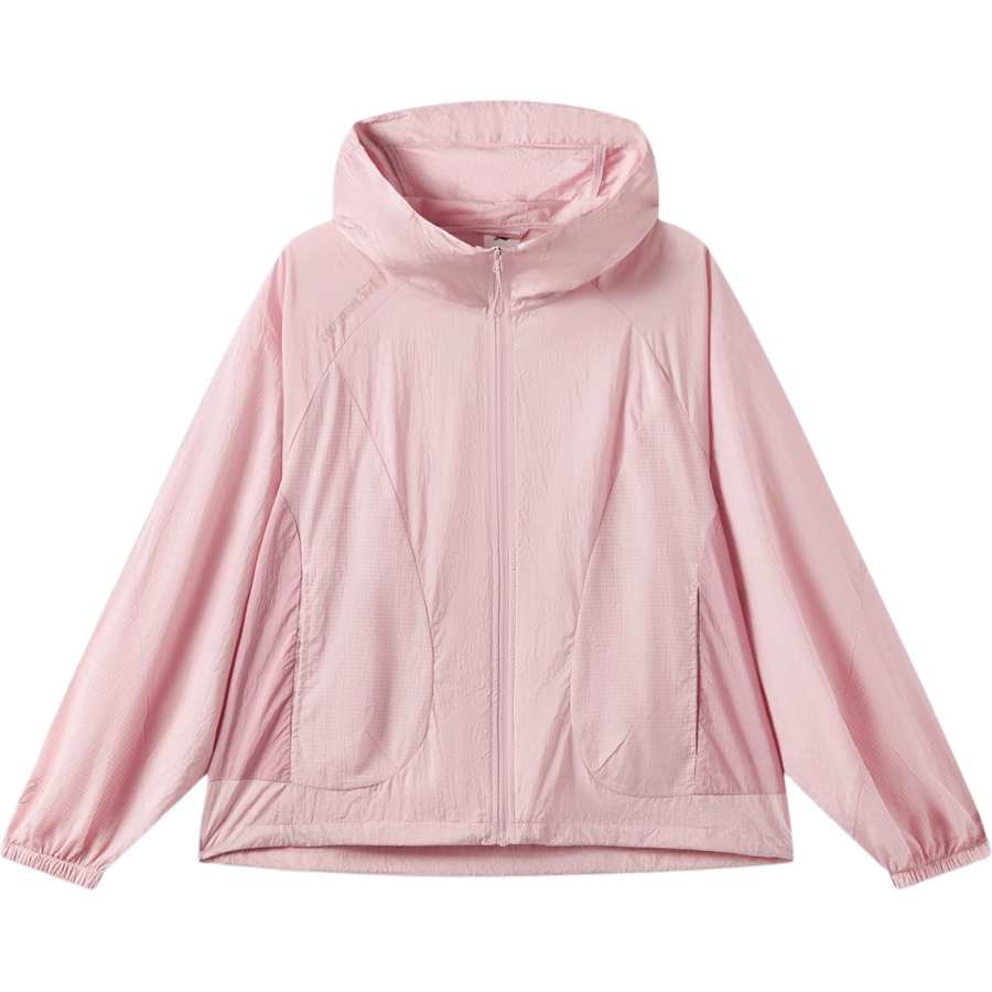 Li-Ning Li Ning Outdoor CF Tracing Trench Coats Women's Cardamom Powder Hooded Non Detachable Moderate