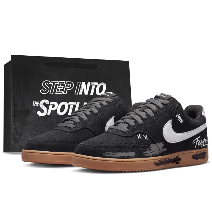 Nike Nike Court Vision Skateboard Shoes Men's Low Top Black/White/Gray/Brown