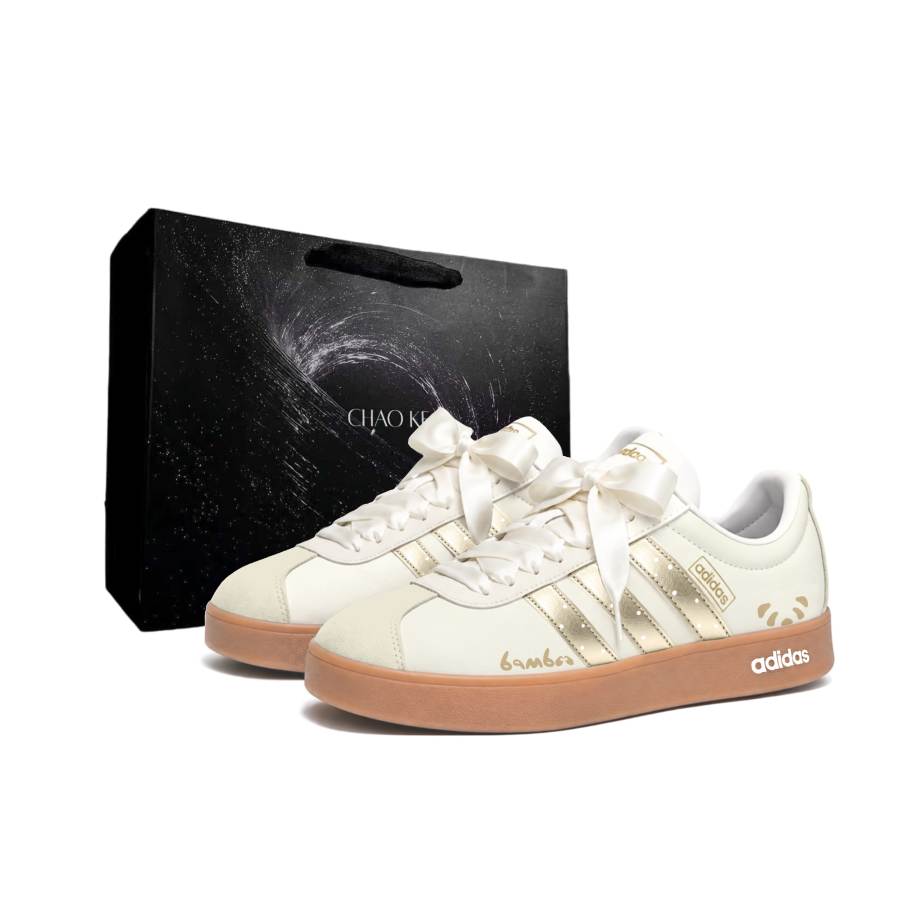 Adidas Adidas VL COURT 2.0 Skateboard Shoes Women's Low Top Gold