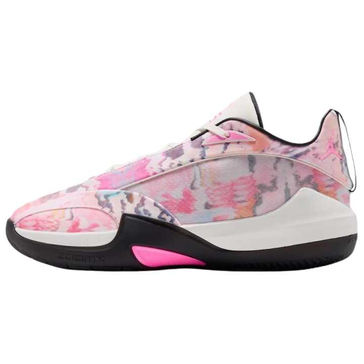 Jordan Jordan Triangle Basketball Shoes Unisex Low Top Canvas White/Black/Pink Beam