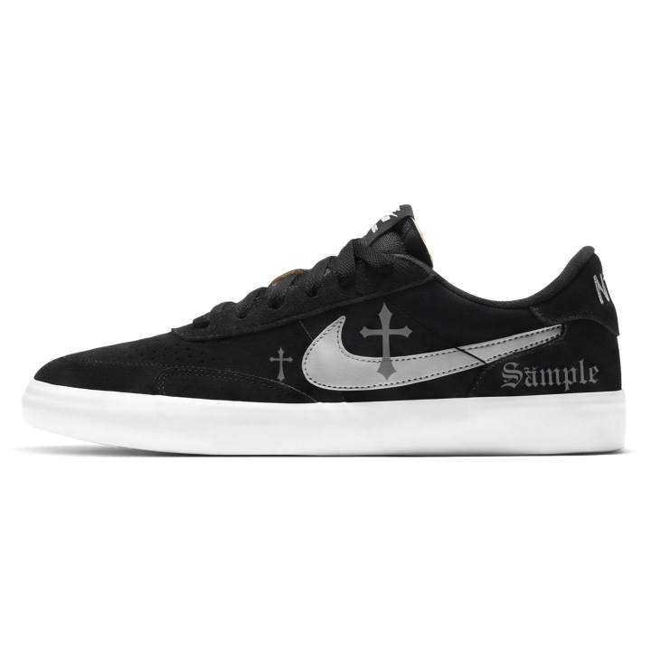 Nike Nike Sb Heritage Vulc Skateboard Shoes Unisex Low Top Black/Gray/Silver