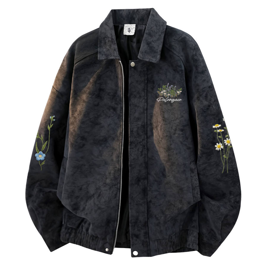 PAL ONGACO Leather Jackets Unisex Lapel Moderate Straight Fit