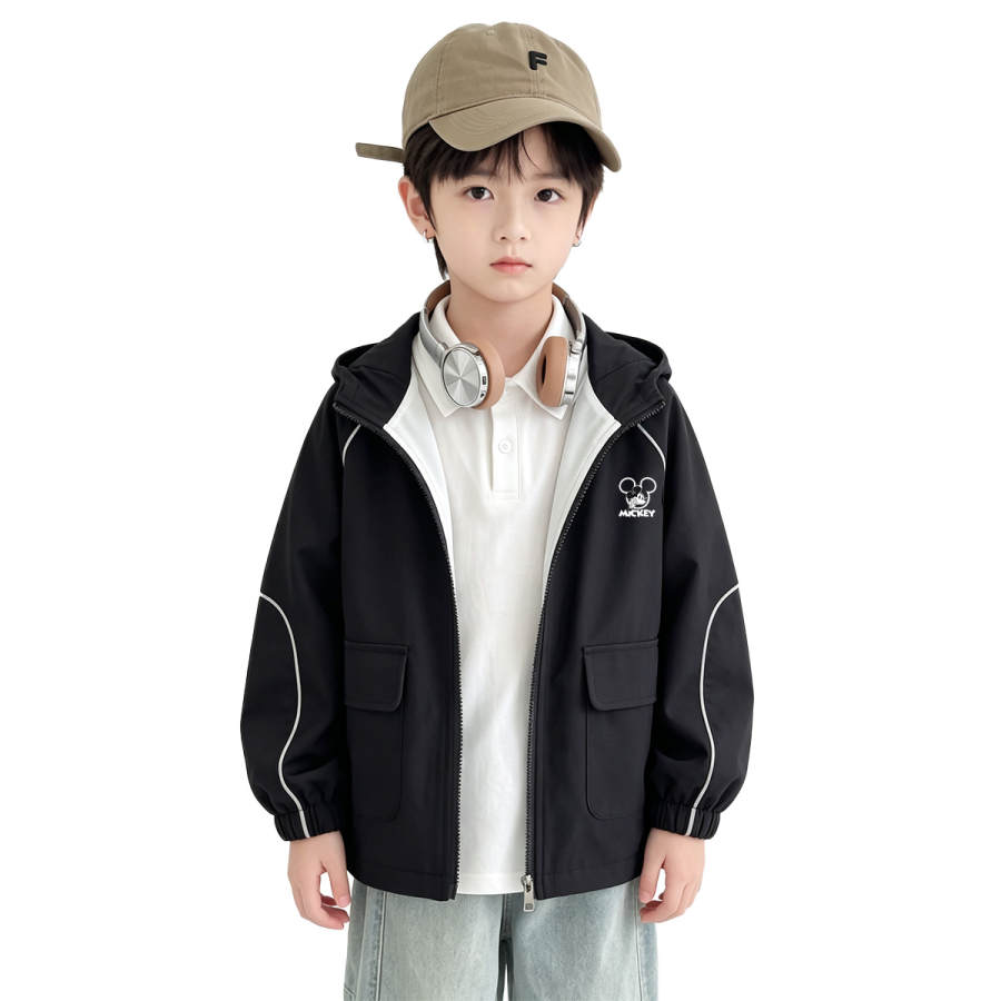 Disney Grade School Jackets Hooded Non Detachable Moderate Stretch