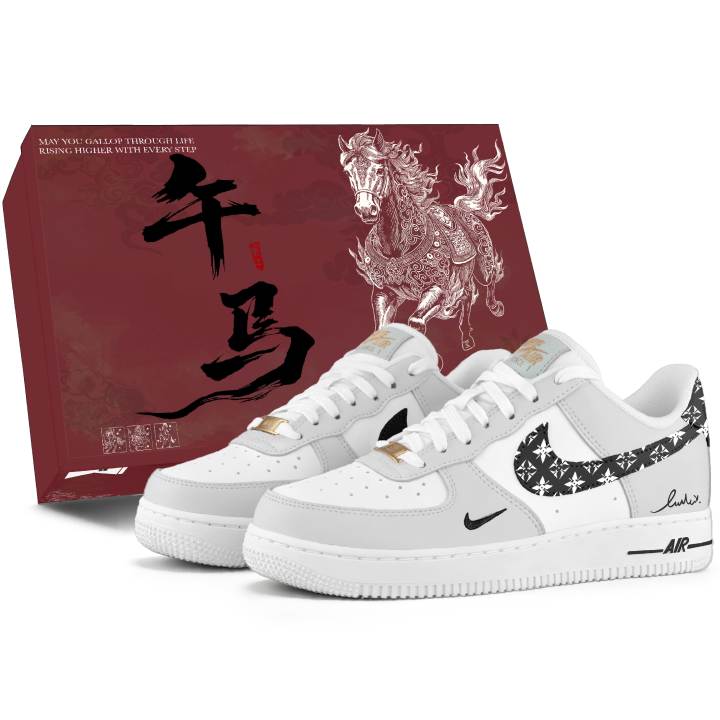 Nike Nike Air Force 1 Skateboard Shoes Unisex Low Top Gray/White