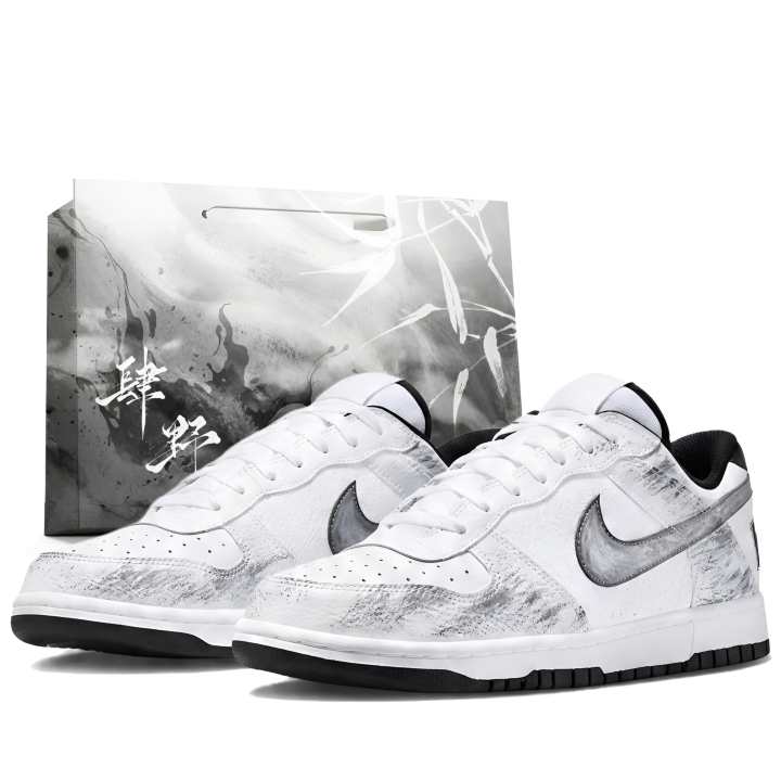 Nike Nike Dunk Skateboard Shoes Men's Low Top White Gray