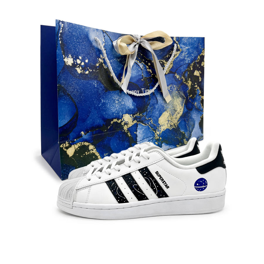 Adidas Originals SUPERSTAR Skateboard Shoes Unisex Low Top White/Black/Gold